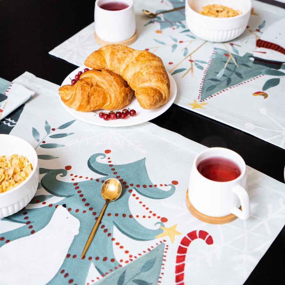 Lot de 4 sets de table Orsi en satin de coton 100 % fabriqués en Italie