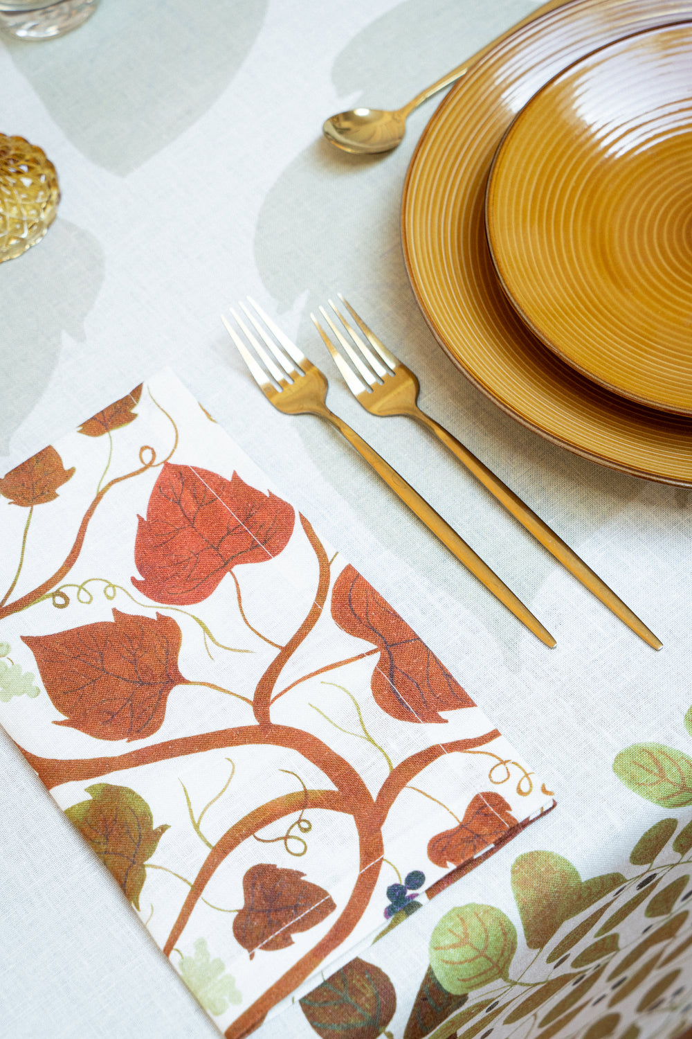 Set of 4 Napkins Foliage 100% Made in Italy