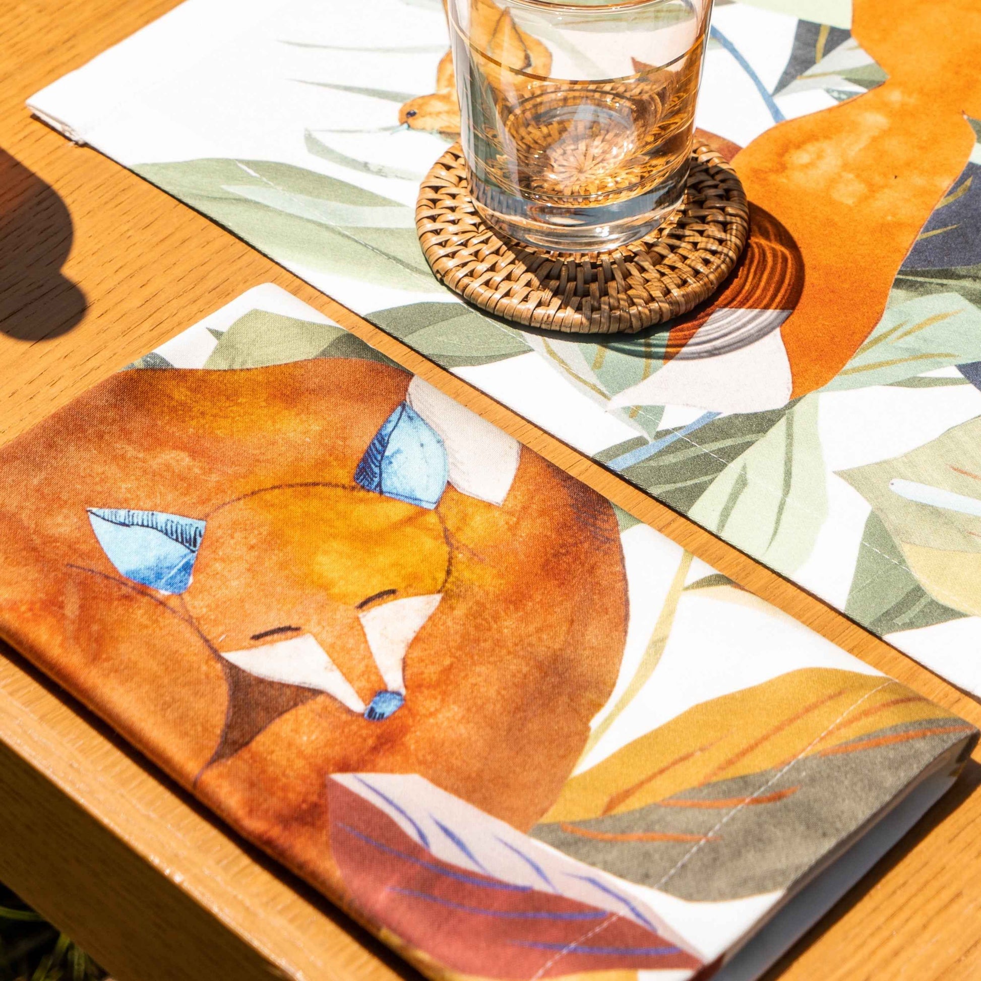 Set of 4 Napkins Satin «Titou» 100% Made in Italy