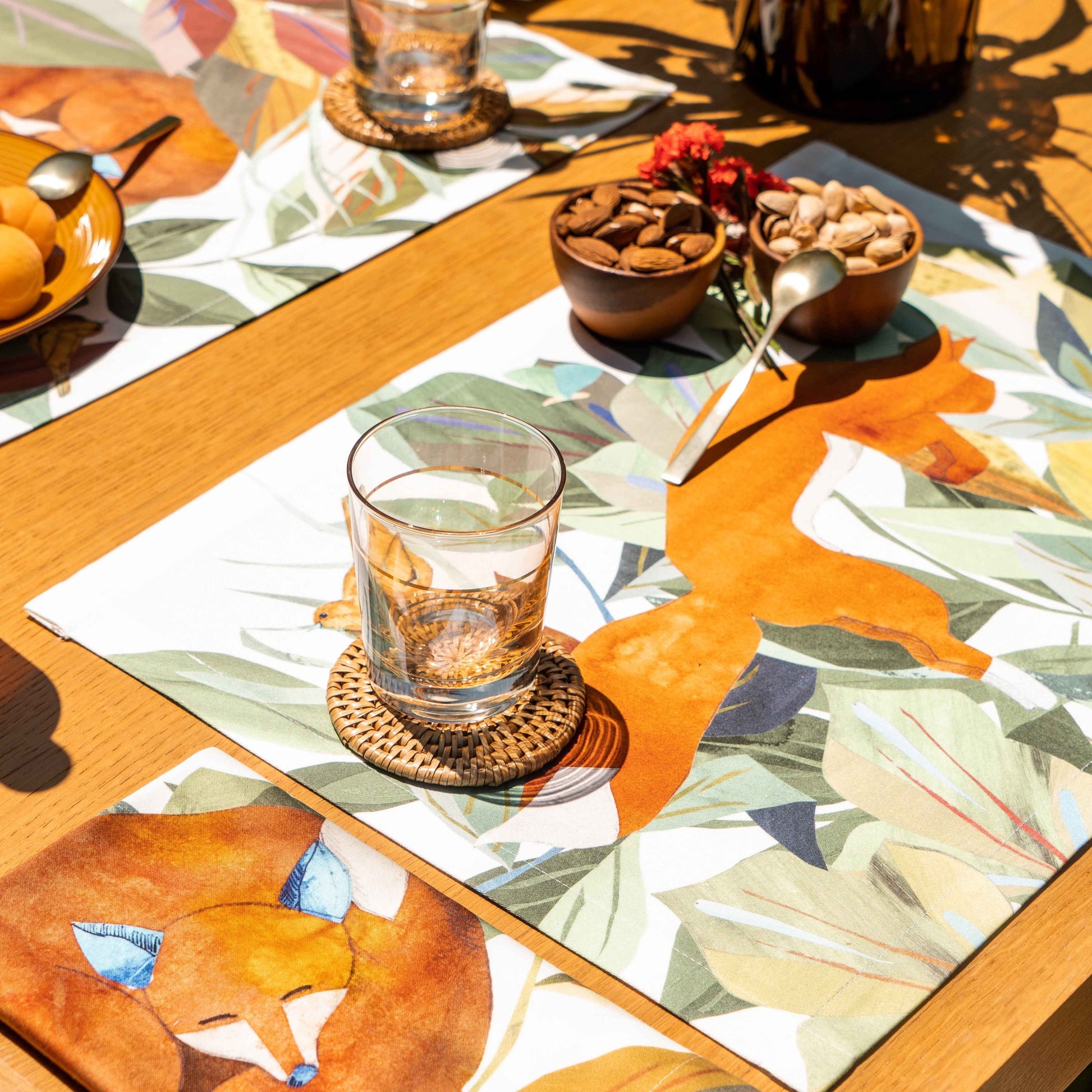 Set of 4 Placemats «Titou» Cotton Satin 100% Made in Italy