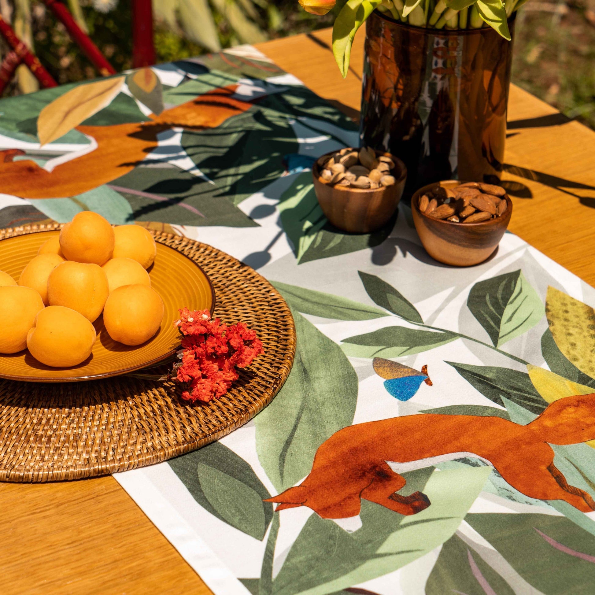 Cotton Satin Runner «Titou» 100% Made in Italy