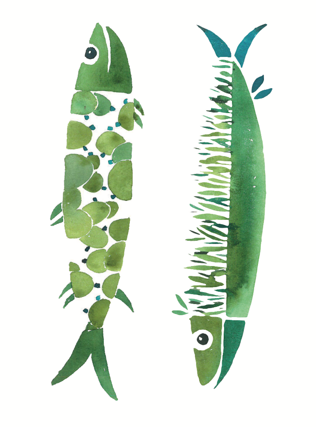 Kitchen Towels «Aequor», 100% Made in Italy 