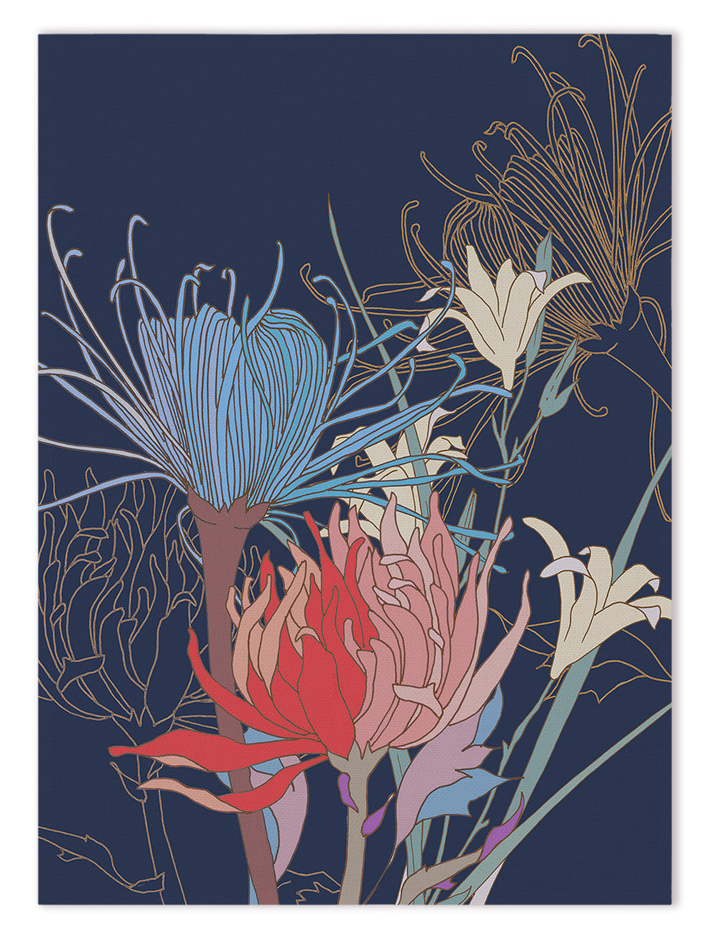 Kitchen Towels «Akiko», Premium Quality Linen 100% Made in Italy The Napking