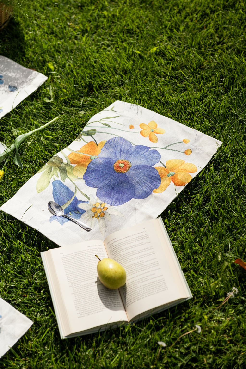 Set of 4 Placemats «Alpi Flora» Linen 100% Made in Italy - The Napking