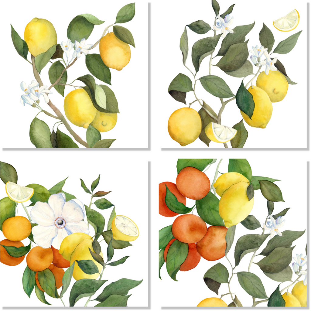 Set Of 4 Napkins Amalfi 100% Made in Italy The Napking