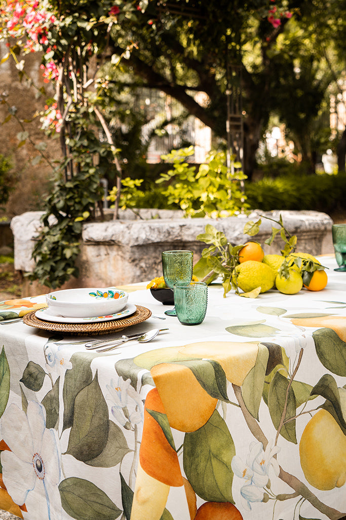 Nappe en lin Amalfi 100 % fabriquée en Italie