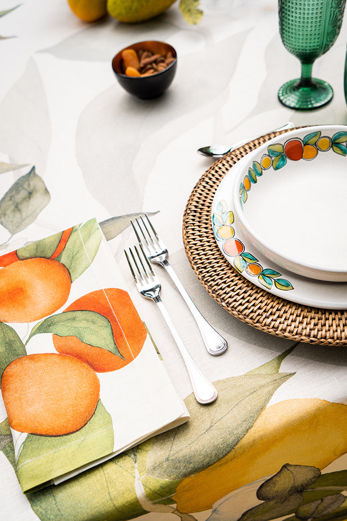 Set Of 4 Napkins Amalfi 100% Made in Italy