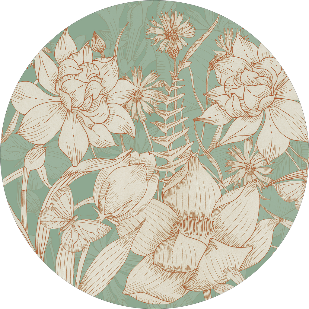 Set of 2 round hardboard placemats «Amelie» 100% Made in Italy - The Napking