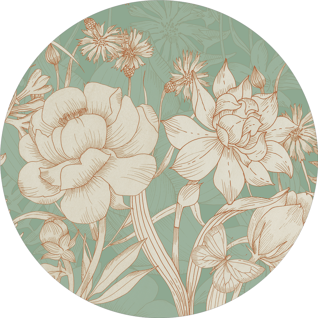 Set of 2 round hardboard placemats «Amelie» 100% Made in Italy - The Napking