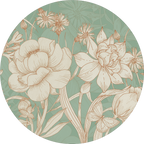 Set of 2 round hardboard placemats «Amelie» 100% Made in Italy - The Napking