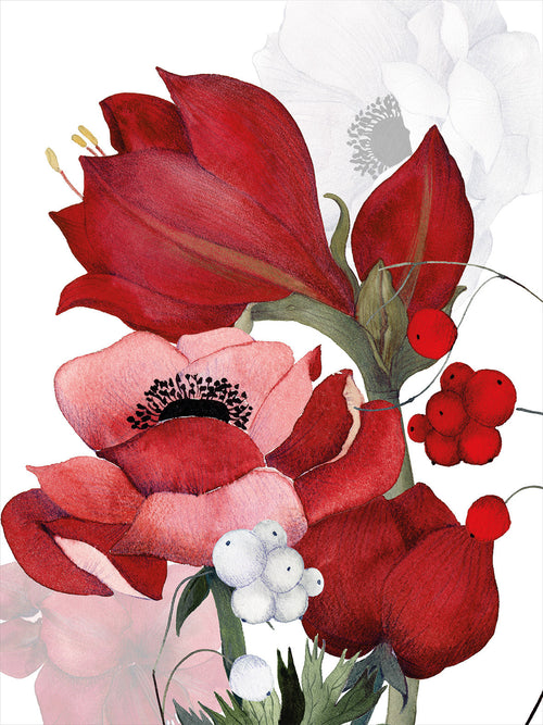 Kitchen Towels «Anemoni», Premium Quality Linen 100% Made in Italy The Napking