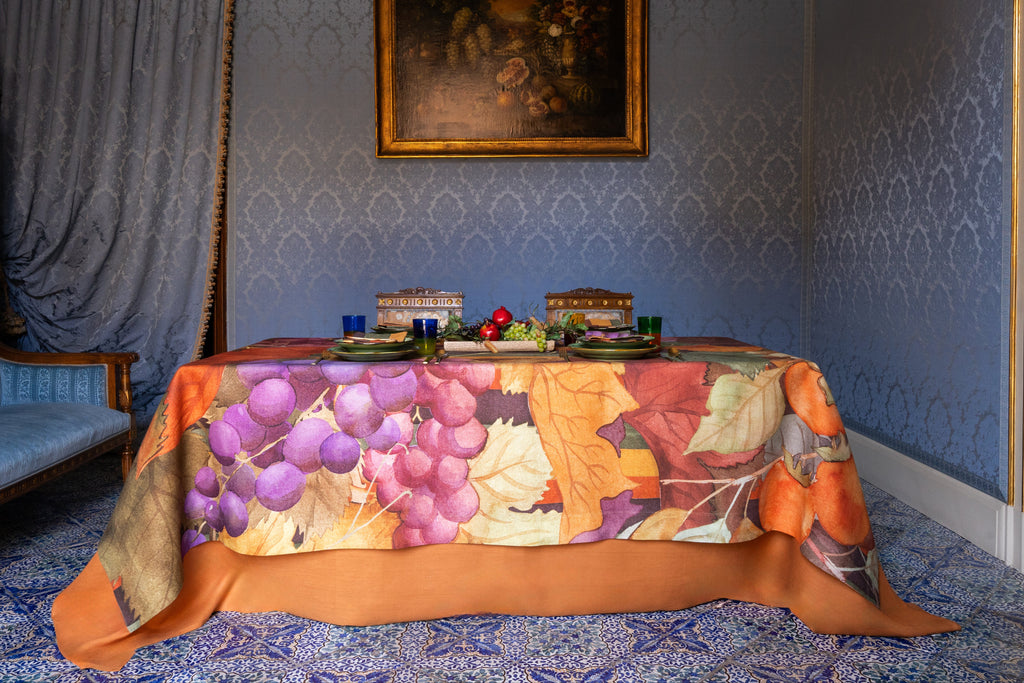 Tovaglia in lino «Bacco», 100% Made in Italy