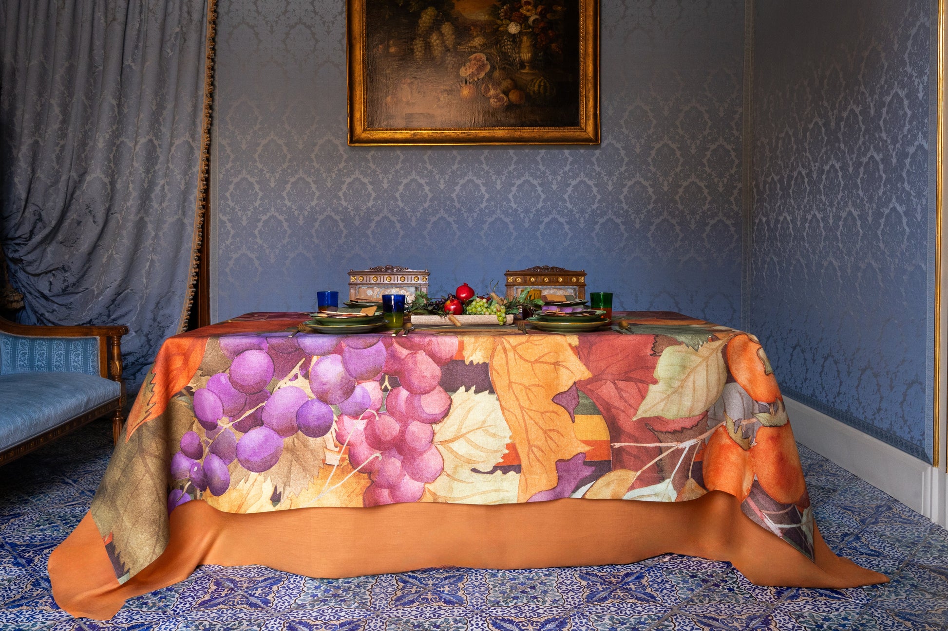 Tovaglia in lino «Bacco», 100% Made in Italy