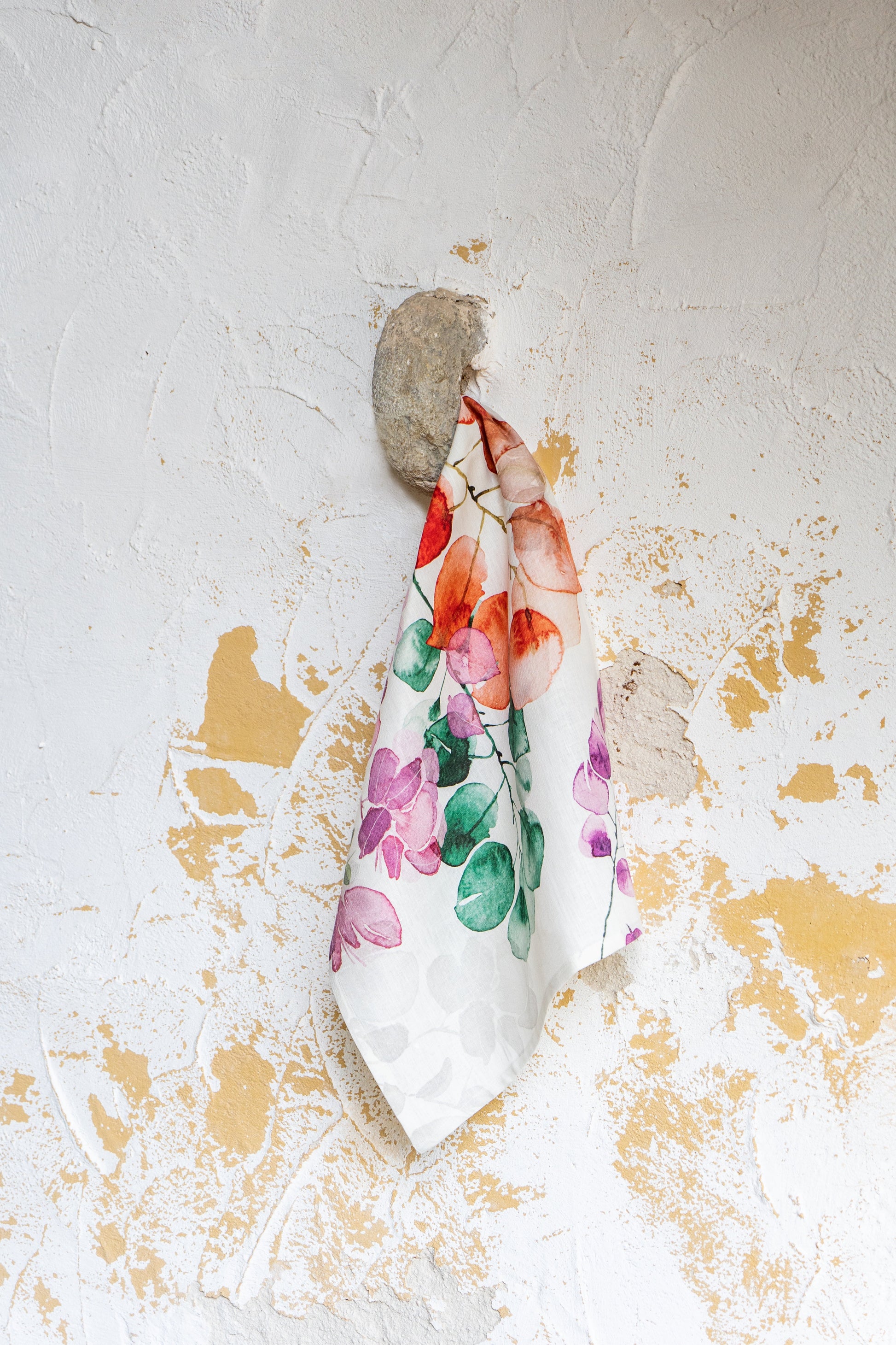 Kitchen Towels «Bouganvillea», 100% Made in Italy The Napking