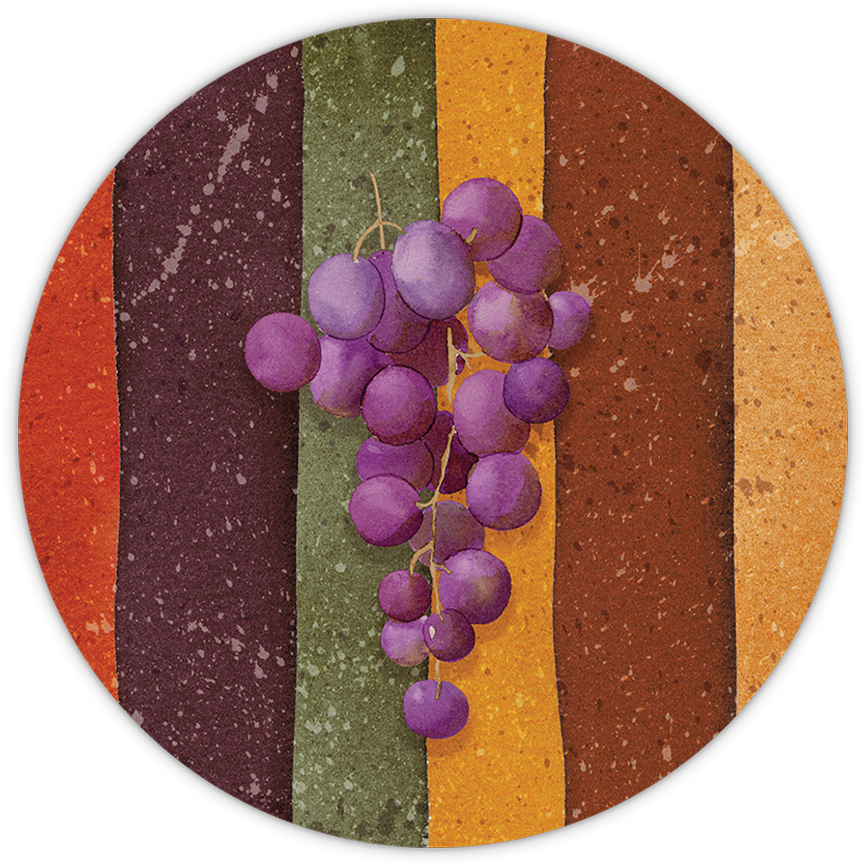 Set of 2 coasters «Bacco» wood and cork - 100% Made in Italy - The Napking