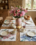 Set of 4 Placemats «Bagatelle» Cotton Satin 100% Made in Italy