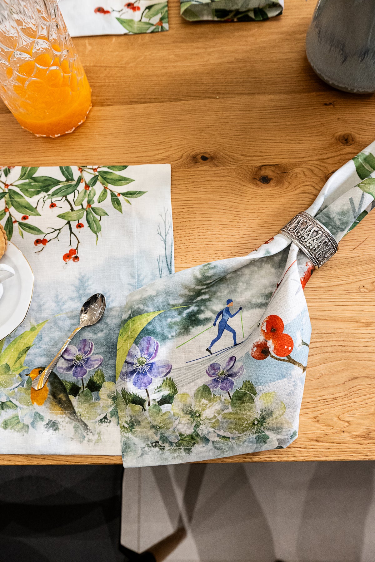 Lot de 4 serviettes « Beaumont », 100 % fabriquées en Italie