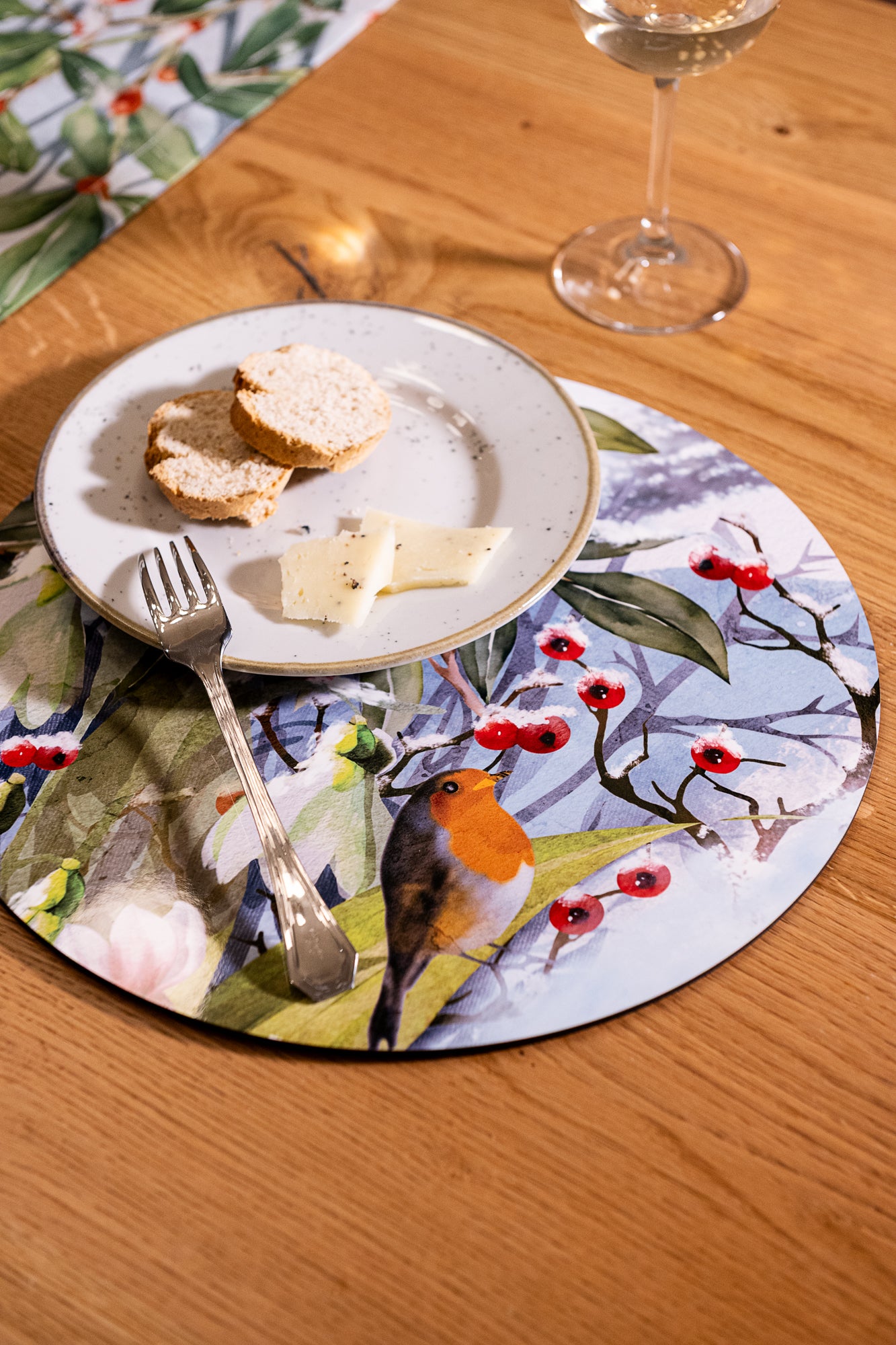 Set of 2 round hardboard placemats «Beaumont» 100% Made in Italy