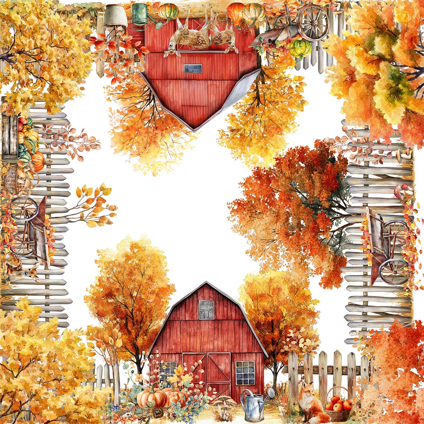 Betulla tablecloth pure linen 180x180 cm with birch-inspired woodland print image 6