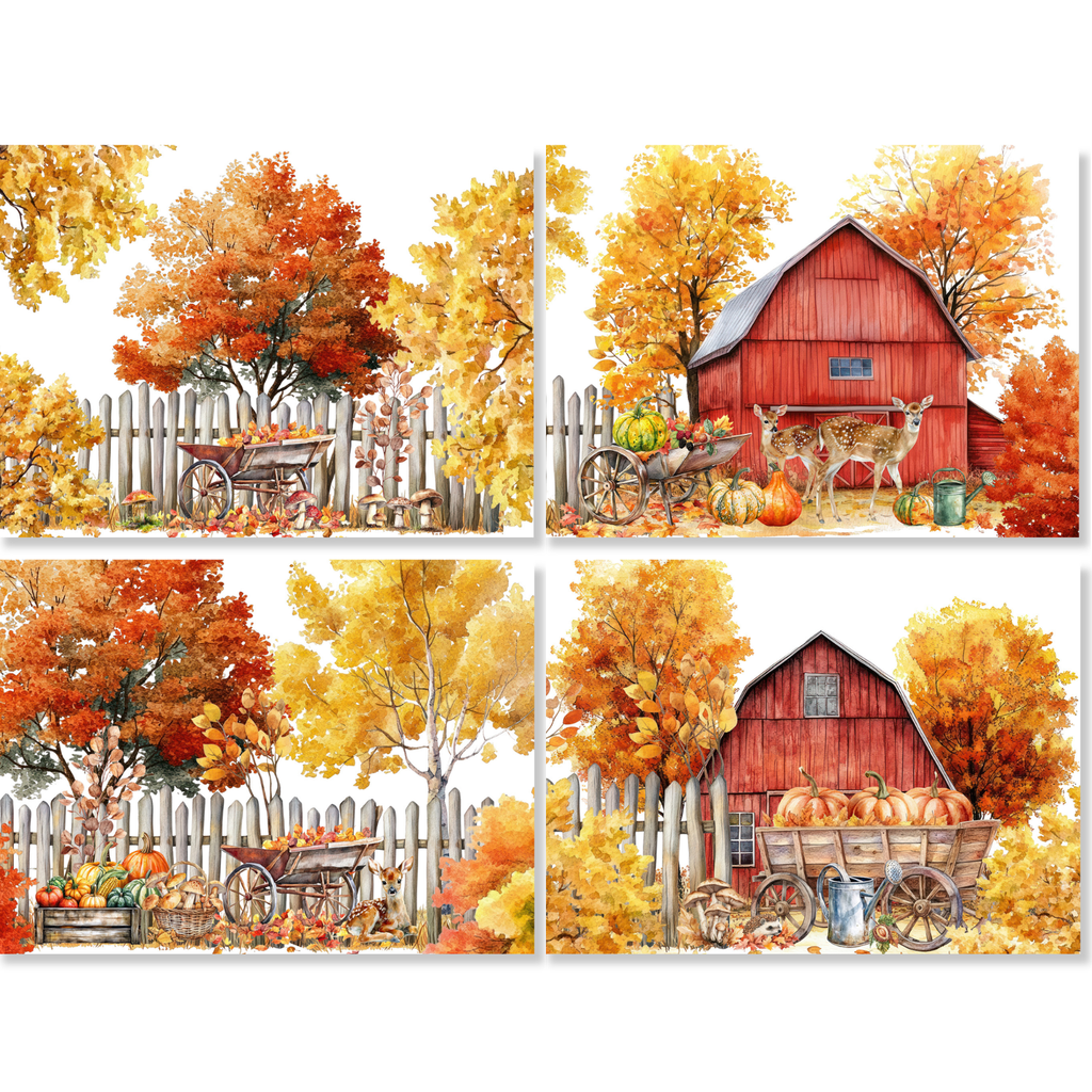 Betulla set of 4 placemats pure linen with birch-inspired woodland print image 2
