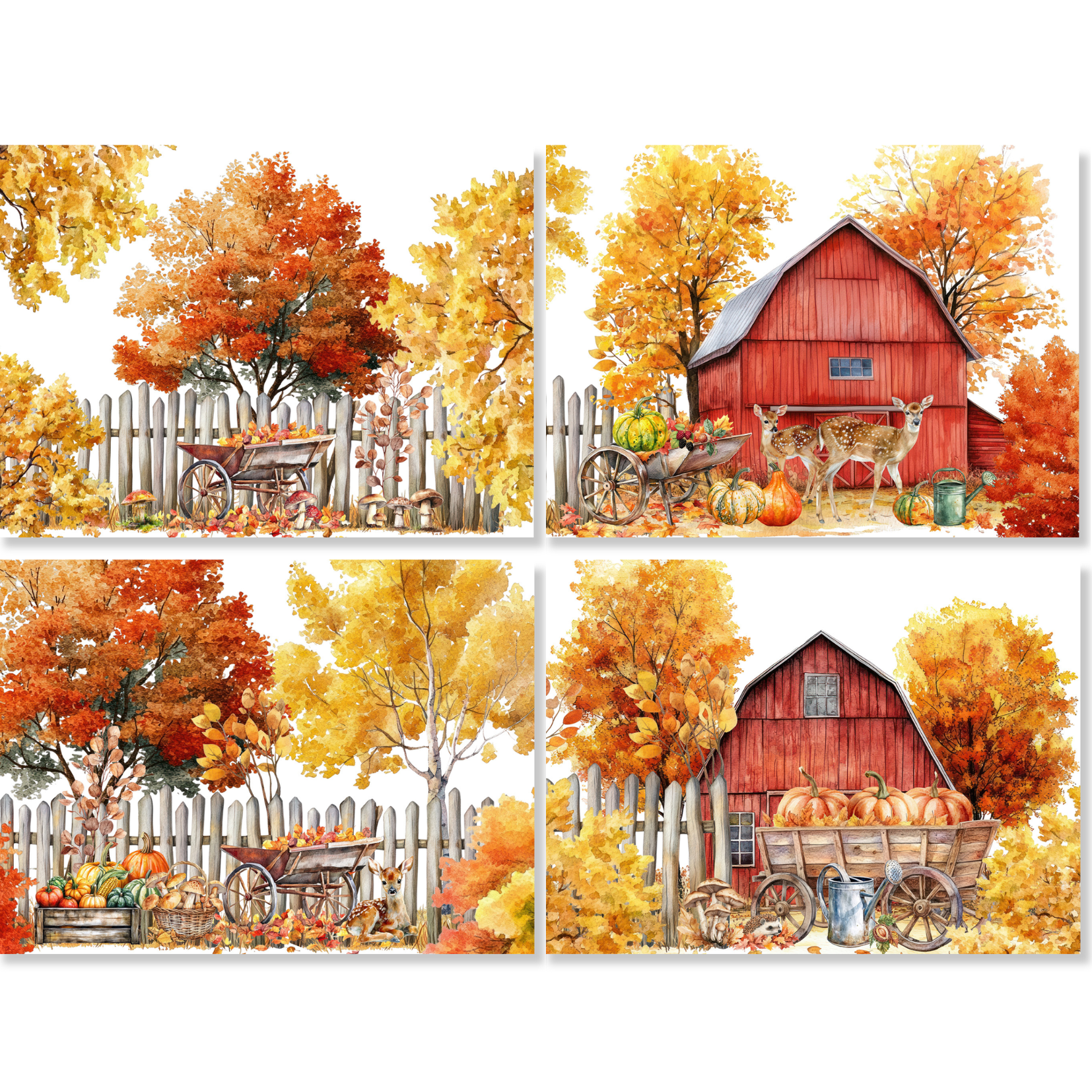 Betulla set of 4 placemats pure linen with birch-inspired woodland print image 2