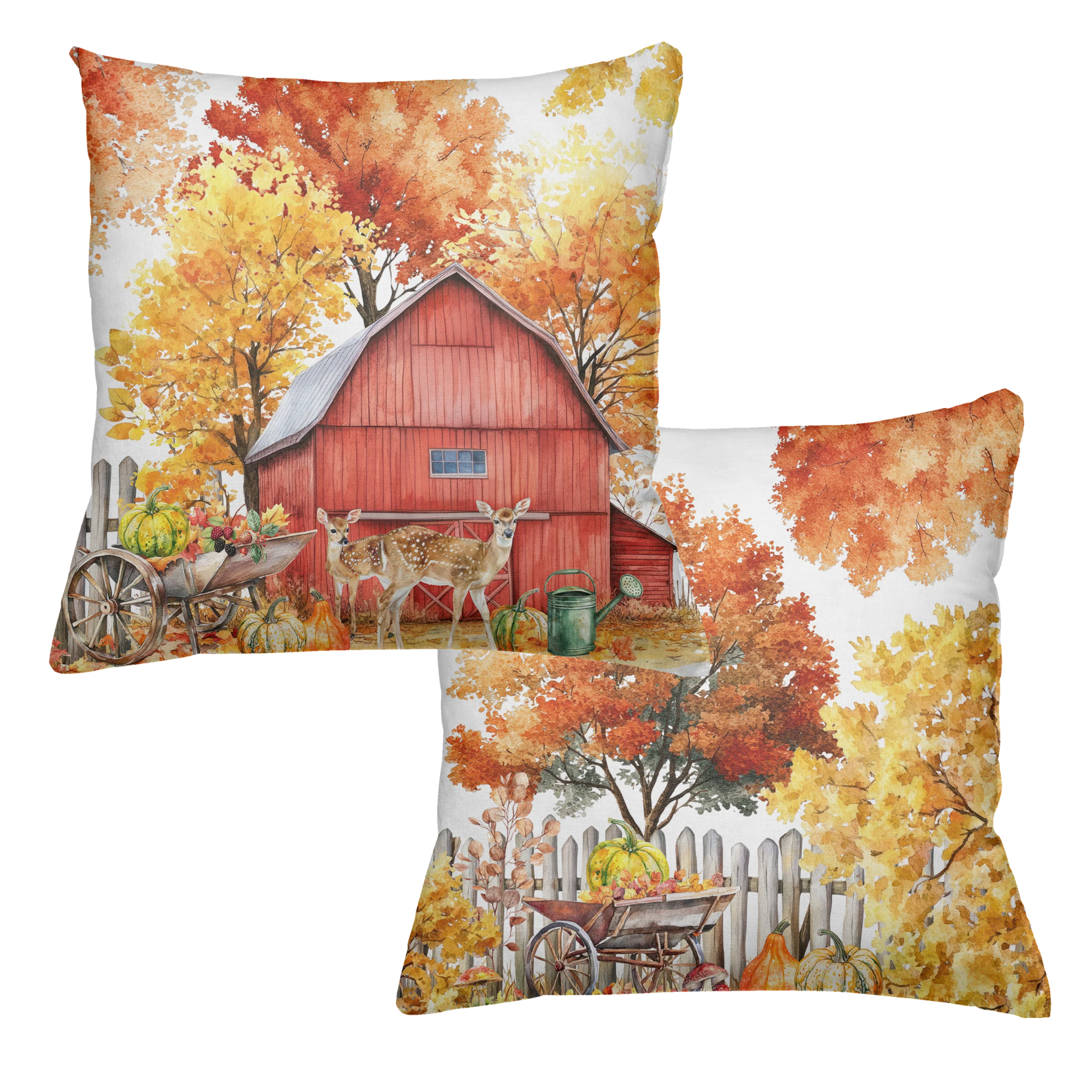 Betulla cushion velvet with birch-inspired woodland print main image