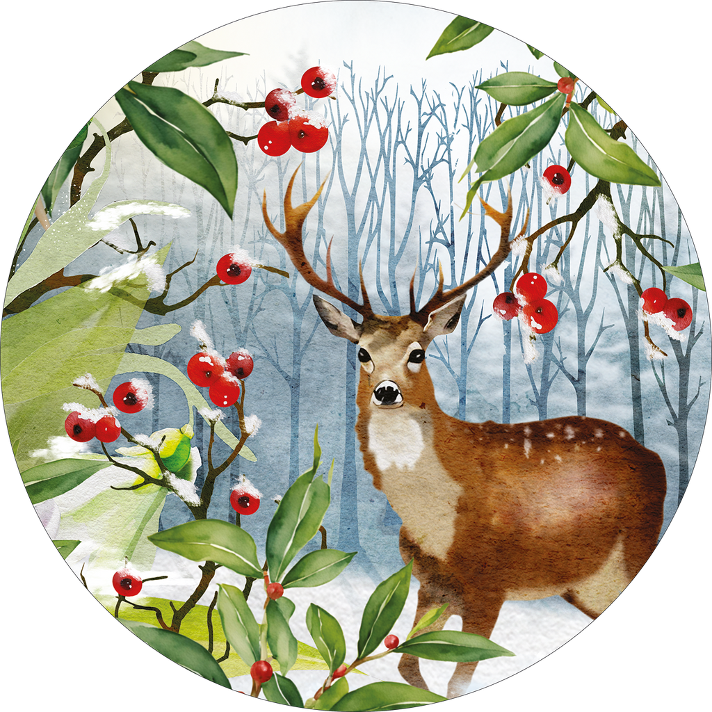 Set of 2 round hardboard placemats «Beaumont» 100% Made in Italy