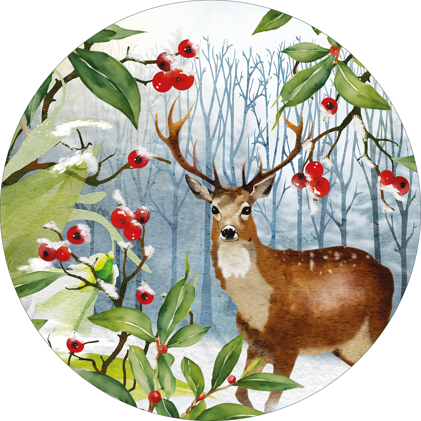 Set of 2 round hardboard placemats «Beaumont» 100% Made in Italy