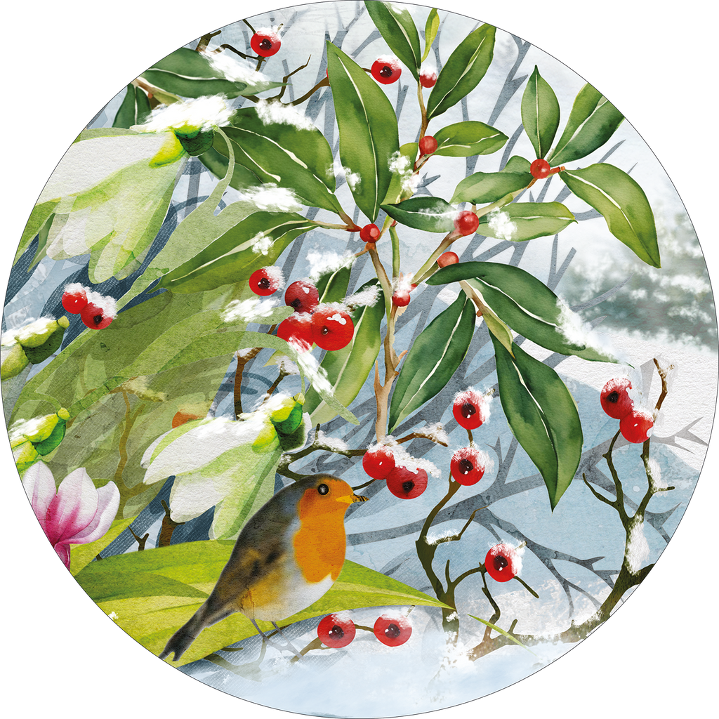 Set of 2 round hardboard placemats «Beaumont» 100% Made in Italy