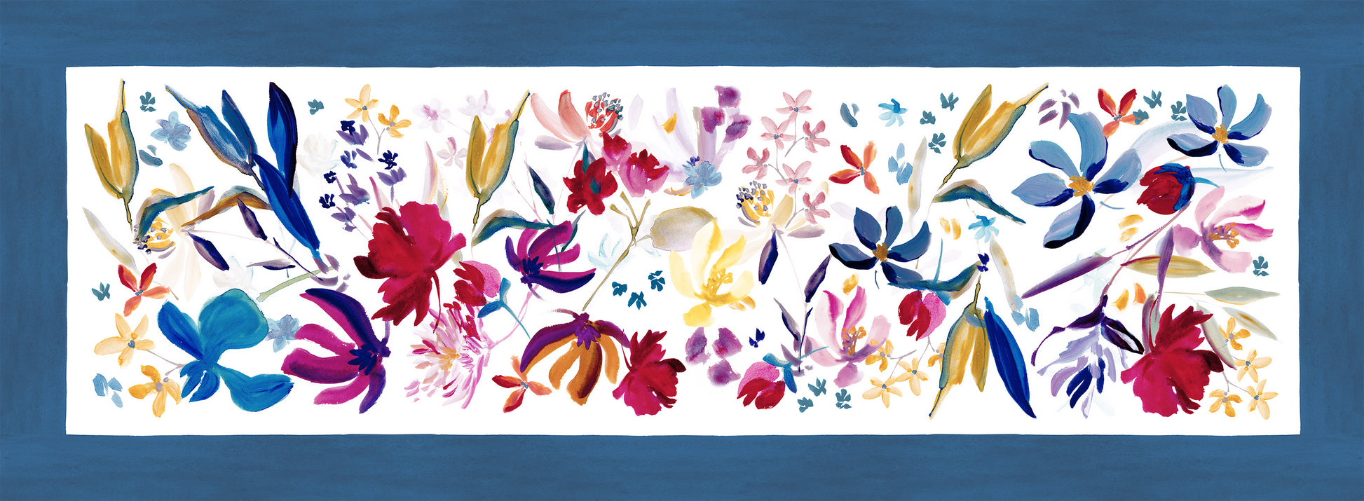 Premium Linen Runner Bloom Art 100% Made in Italy