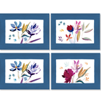 Set di 4 tovagliette Bloom Art in lino di qualità premium