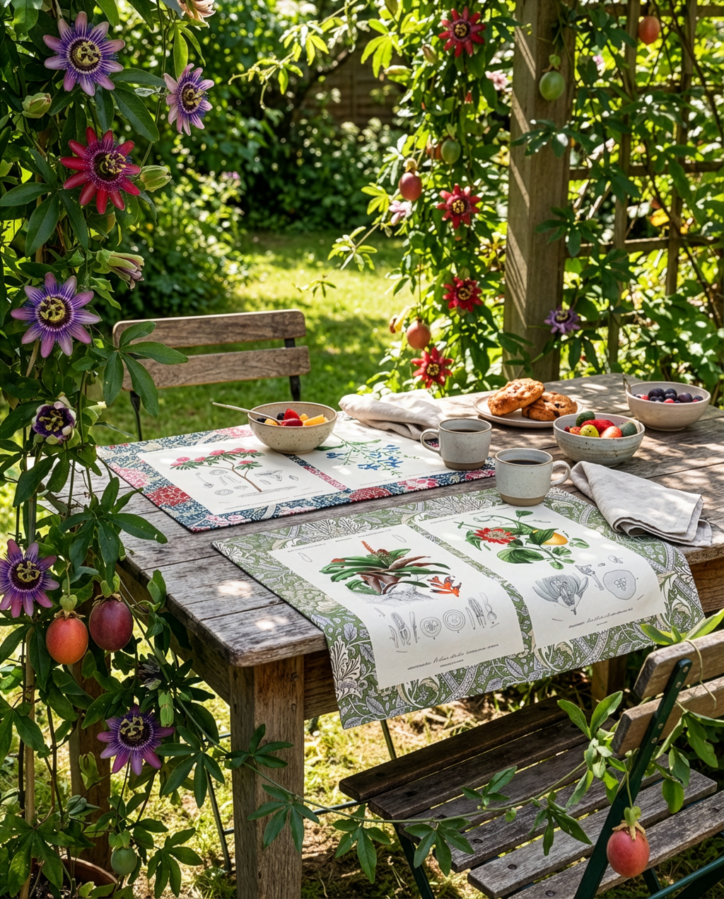 Set of 2 Placemats Set in Panama Cotton Botanique