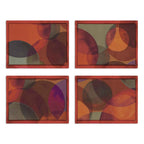 Set of 4 Placemats Bubbles Cotton Satin 100% Made in Italy
