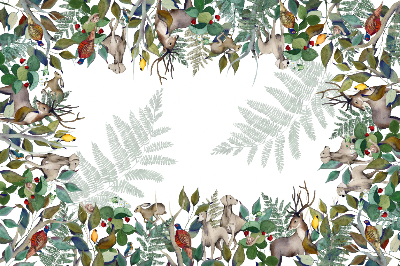 Linen Tablecloth Caccia 100% Made in Italy The Napking