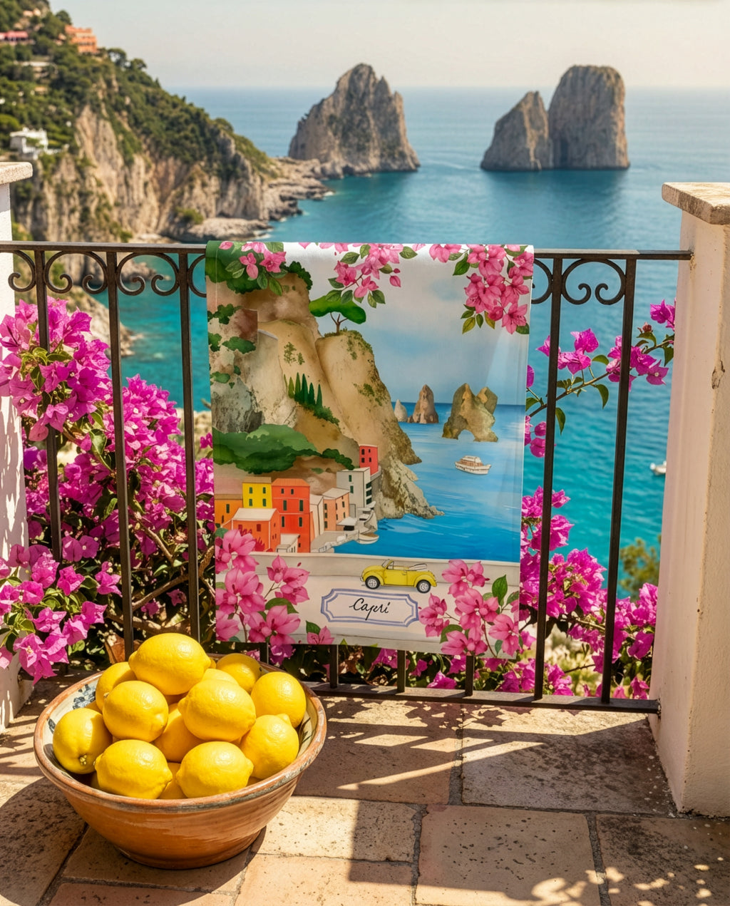 Kitchen Towels Capri, 100% Made in Italy