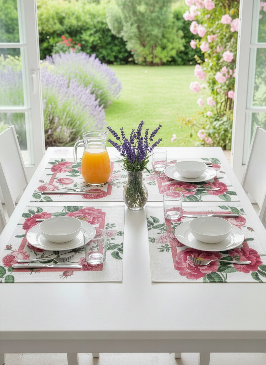 Set of 4 Placemats Cecile Premium quality Linen