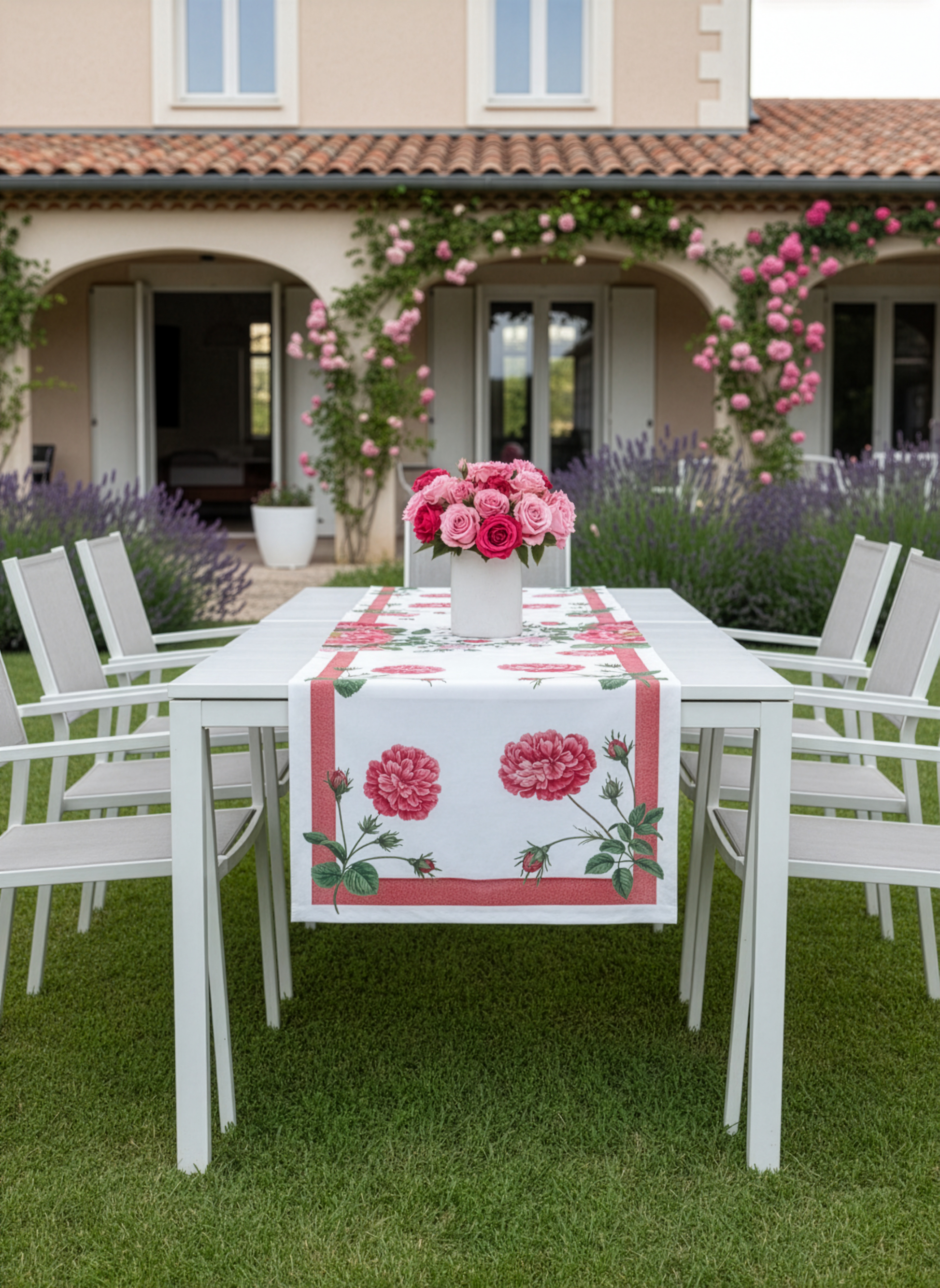 Premium Linen Runner Cecile 100% Made in Italy