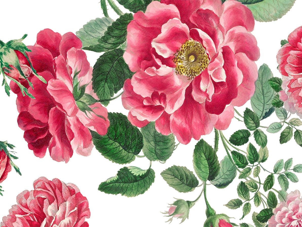 "CECILE" Conical lampshade in printed fabric.