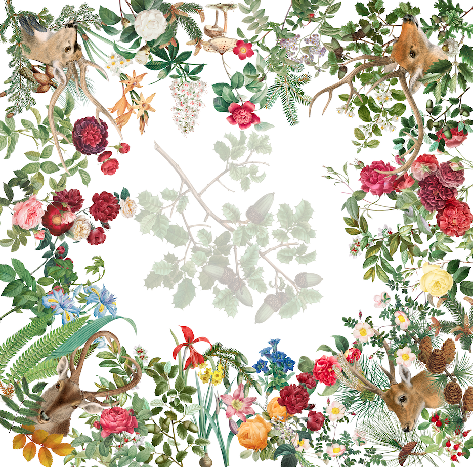 Satin Tablecloth Cervi 100% Made in Italy