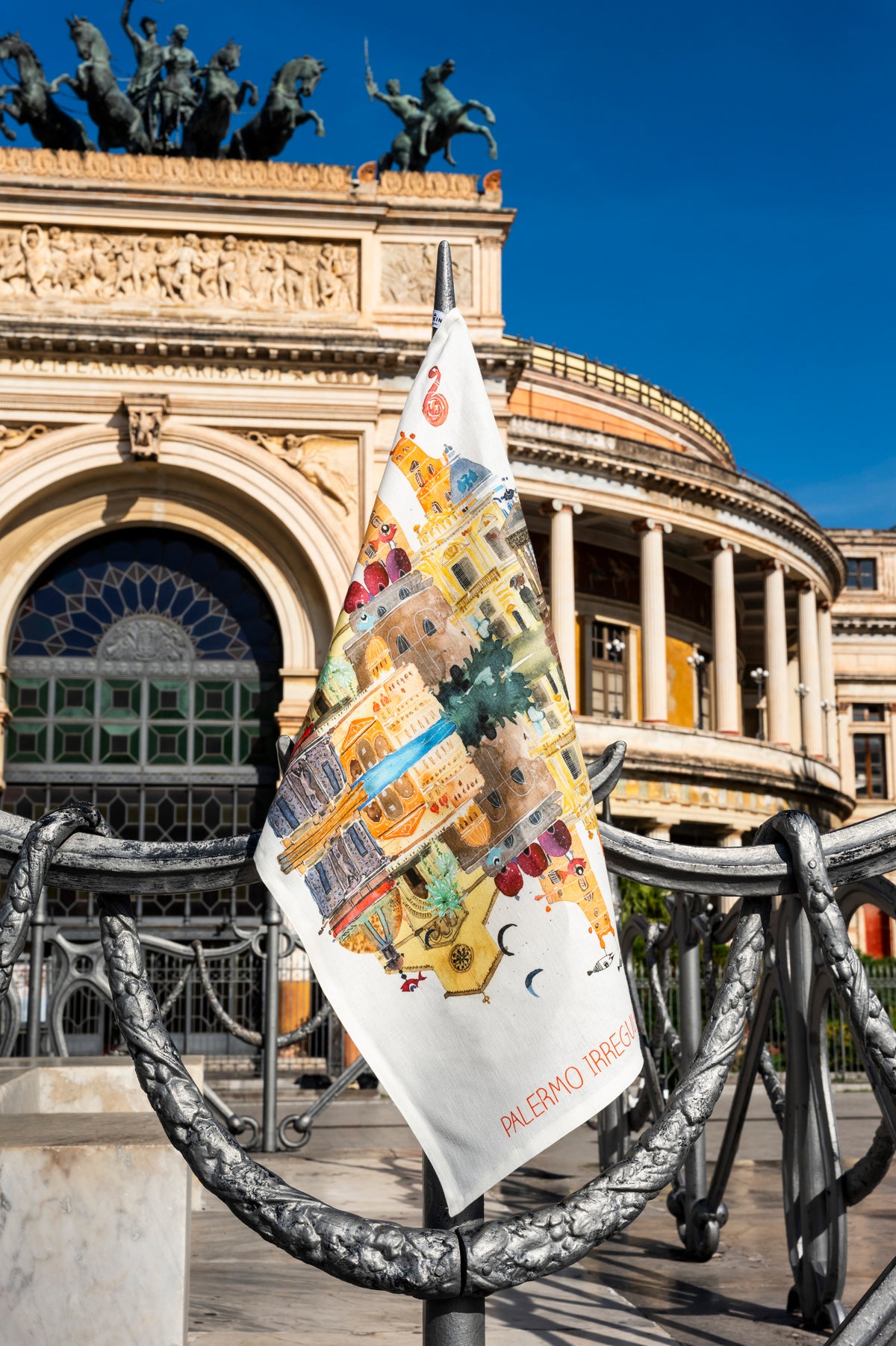 Torchons Plan de ville 1, 100 % fabriqués en Italie
