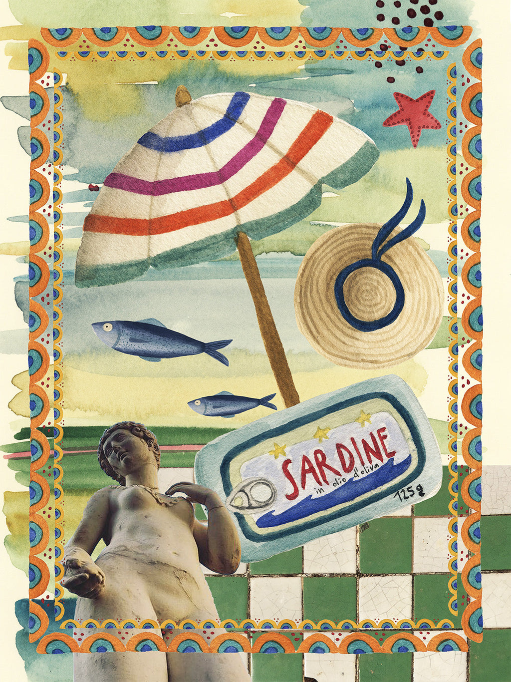 Kitchen Towels «Collage» 100% Made in Italy - The Napking