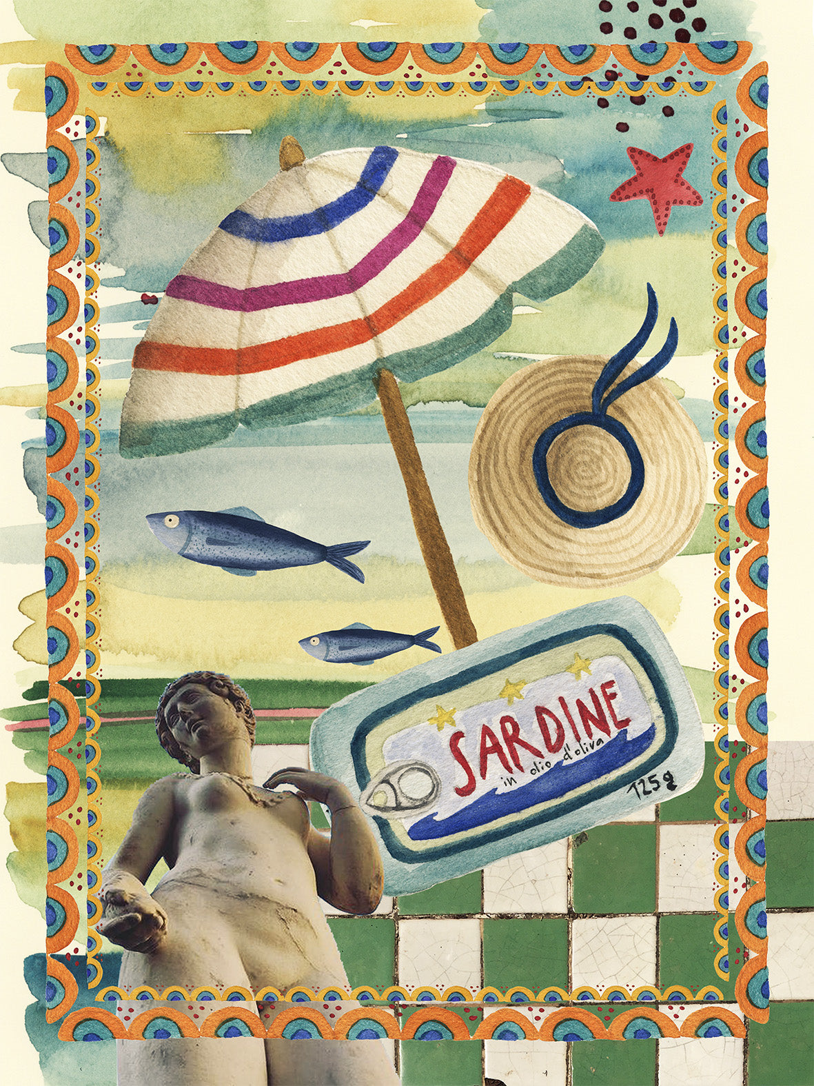 Kitchen Towels «Collage» 100% Made in Italy - The Napking