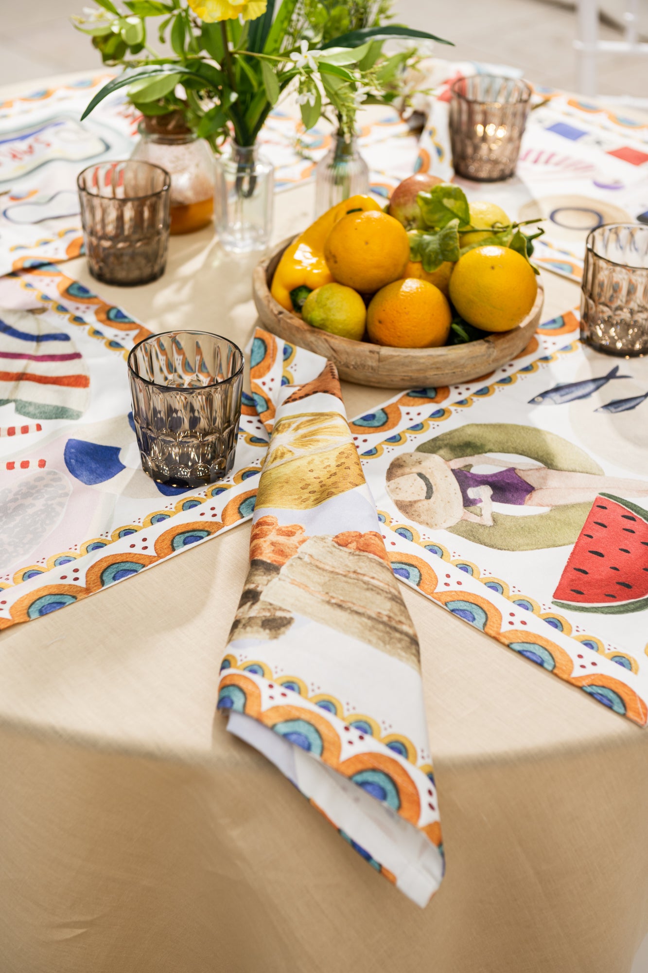 Kitchen Towels «Collage» 100% Made in Italy - The Napking