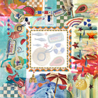 Satin Tablecloth «Collage» 100% Made in Italy
