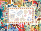 Satin Tablecloth «Collage» 100% Made in Italy