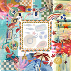 Satin Tablecloth «Collage» 100% Made in Italy