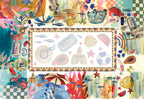 Satin Tablecloth «Collage» 100% Made in Italy