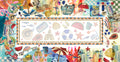 Satin Tablecloth «Collage» 100% Made in Italy