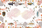 Tablecloths «Coral bay» 100% Made in Italy
