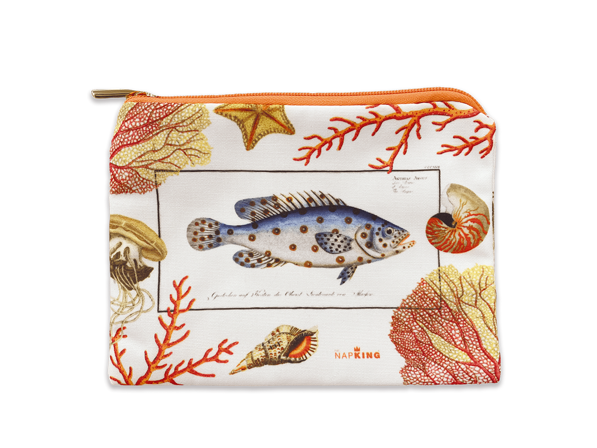 Cotton Trousse «Coral Bay», 100% Made in Italy